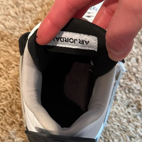 Jordan Kids White and Black Athletic Sneakers - Picture 4 of 4